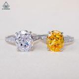  RX484 Oval 10*12mm Nhẫn nữ chủ Trắng 