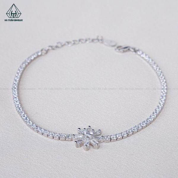  B911 Lắc tay hoa cúc Full đá CZ 