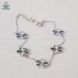  B887 Lắc tay V.A.N trắng 5 hoa 