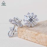  EX416 5mm Bông tai hoa cúc 10 cánh 