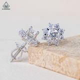  EX412 4.5mm Bông tai 8 cánh nhọn 