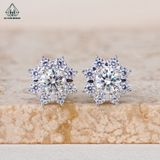  EX412 4.5mm Bông tai 8 cánh nhọn 