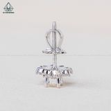  EX412 4.5mm Bông tai 8 cánh nhọn 