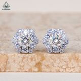  EX415 5mm Bông tai hoa đá 