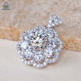  PX198 7.5mm Mặt dây viền hoa 8 cánh 