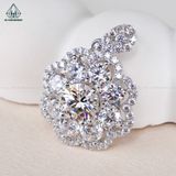  PX198 7.5mm Mặt dây viền hoa 8 cánh 