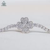  B913 2mm Lắc tay cỏ bốn lá full đá 