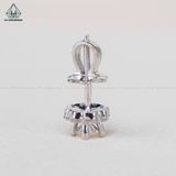  EX418 4mm Bông tai hoa đá nhỏ 