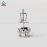  EX418 5mm Bông tai hoa đá nhỏ 