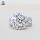  RX480 7mm Nhẫn nữ viền baguette 