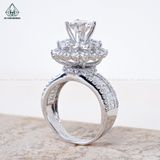  RX480 7mm Nhẫn nữ viền baguette 