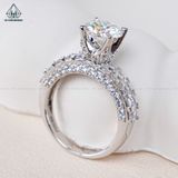  RX481 7.5mm Nhẫn nữ viền vuông 