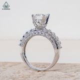  RX481 7.5mm Nhẫn nữ viền vuông 