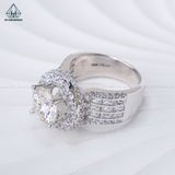  RX486 9mm Nhẫn nữ halo đai lớn 