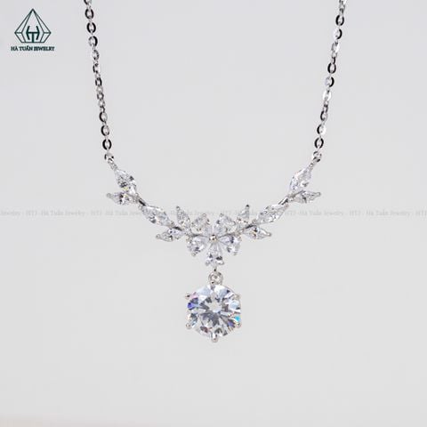 N624 Dây mặt liền viền hoa đá