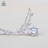  N624 Dây mặt liền viền hoa đá 