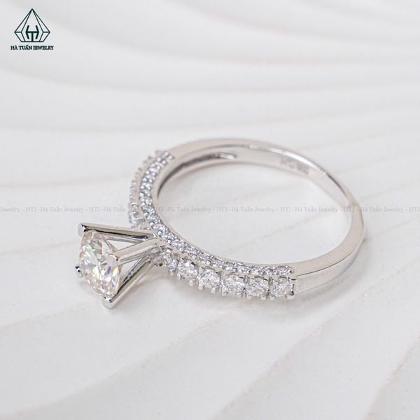  RX226 FULL MOIS 6mm Nhẫn 4 chấu viền đá 
