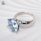  RX334 12mm nhẫn nữ đá xanh dương 