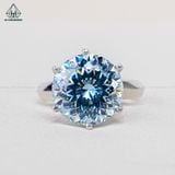  RX334 12mm nhẫn nữ đá xanh dương 