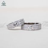  CRG029 Nhẫn cưới vàng 14K CVD 4.5mm 