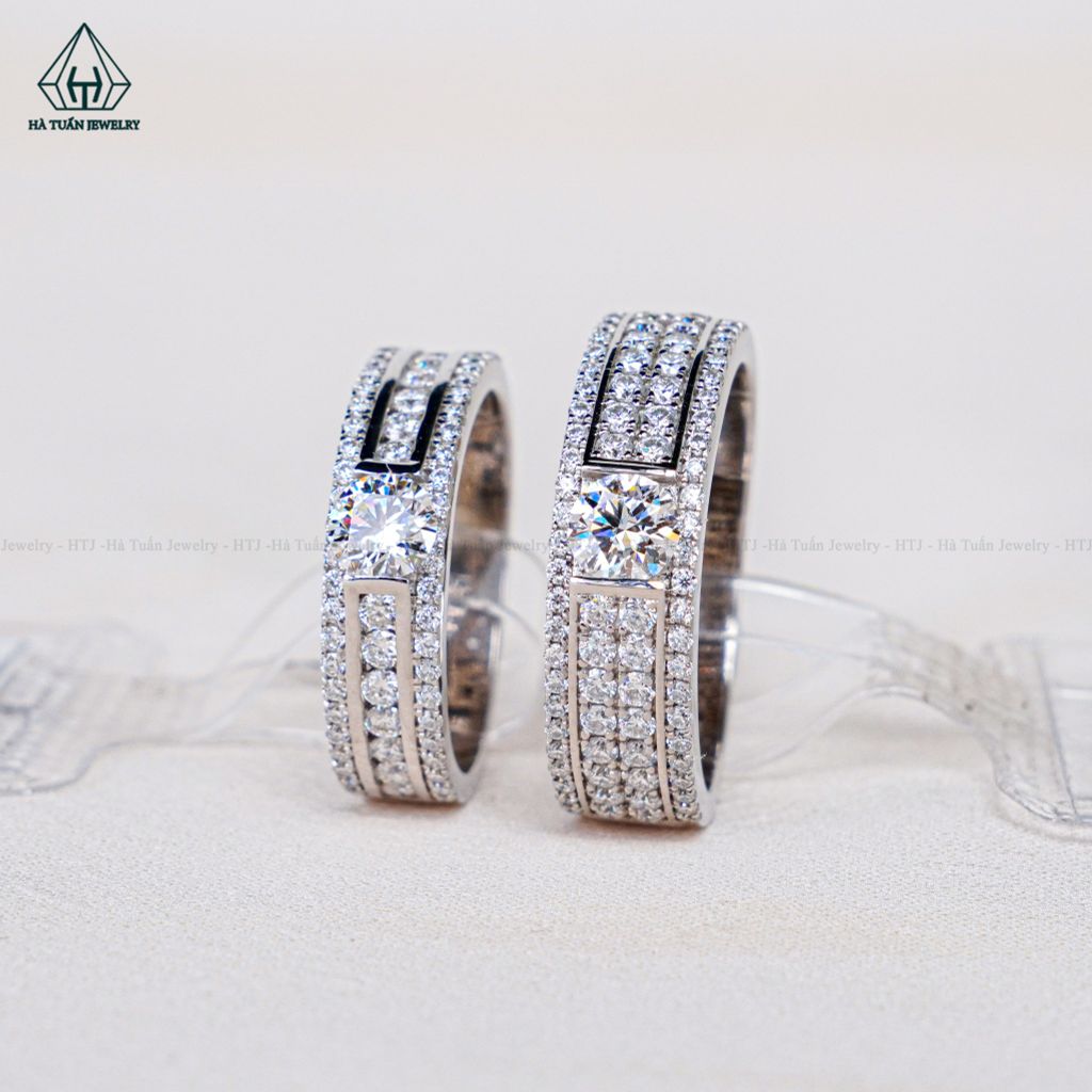 CRG029 Nhẫn cưới vàng 14K CVD 4.5mm