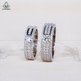  CRG029 Nhẫn cưới vàng 14K CVD 4.5mm 