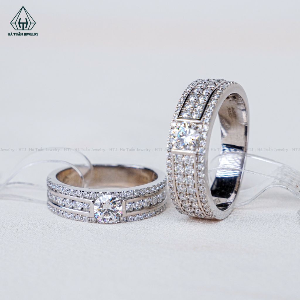 CRG029 Nhẫn cưới vàng 14K CVD 4.5mm