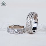  CRG029 Nhẫn cưới vàng 14K CVD 4.5mm 