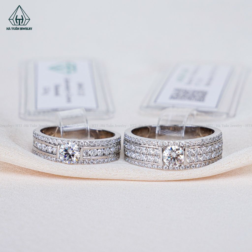 CRG029 Nhẫn cưới vàng 14K CVD 4.5mm