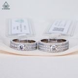  CRG029 Nhẫn cưới vàng 14K CVD 4.5mm 