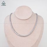  NCX086 Dây chuyền FULL đá CZ 4mm 3 chấu 