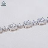  N632 Dây mặt liền full vành đá vuông viên chủ 4mm 