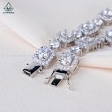  N632 Dây mặt liền full vành đá vuông viên chủ 4mm 