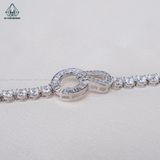  B928 Lắc tay full đá mặt đá baguette 