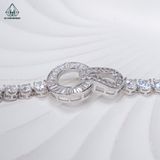  B928 Lắc tay full đá mặt đá baguette 