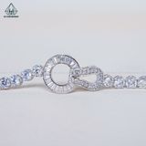  B928 Lắc tay full đá mặt đá baguette 