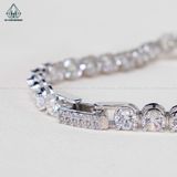  B928 Lắc tay full đá mặt đá baguette 