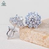  EX423 4.5mm Bông tai hoa 8 cánh 