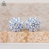  EX423 4.5mm Bông tai hoa 8 cánh 