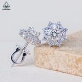  EX424 4mm Bông tai hoa 8 cánh nhọn 