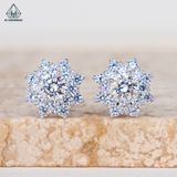  EX424 4mm Bông tai hoa 8 cánh nhọn 