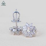  EX424 4mm Bông tai hoa 8 cánh nhọn 