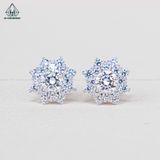  EX424 4mm Bông tai hoa 8 cánh nhọn 