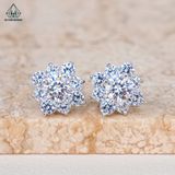  EX425 5mm Bông tai hoa đá 