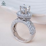  RX499 FULL MOIS 7.2mm Nhẫn nữ 4 chấu 