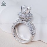  RX499 FULL MOIS 7.2mm Nhẫn nữ 4 chấu 