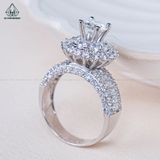  RX493 6mm Nhẫn nữ hoa đá 4 chấu 