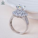  RX489 8.1mm Nhẫn nữ hoa 16 cánh 