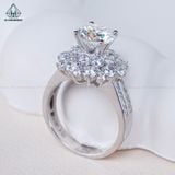  RX489 8.1mm Nhẫn nữ hoa 16 cánh 