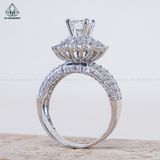  RX493 6mm Nhẫn nữ hoa đá 4 chấu 